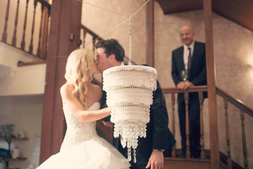 Hanging Wedding Cake Chandelier