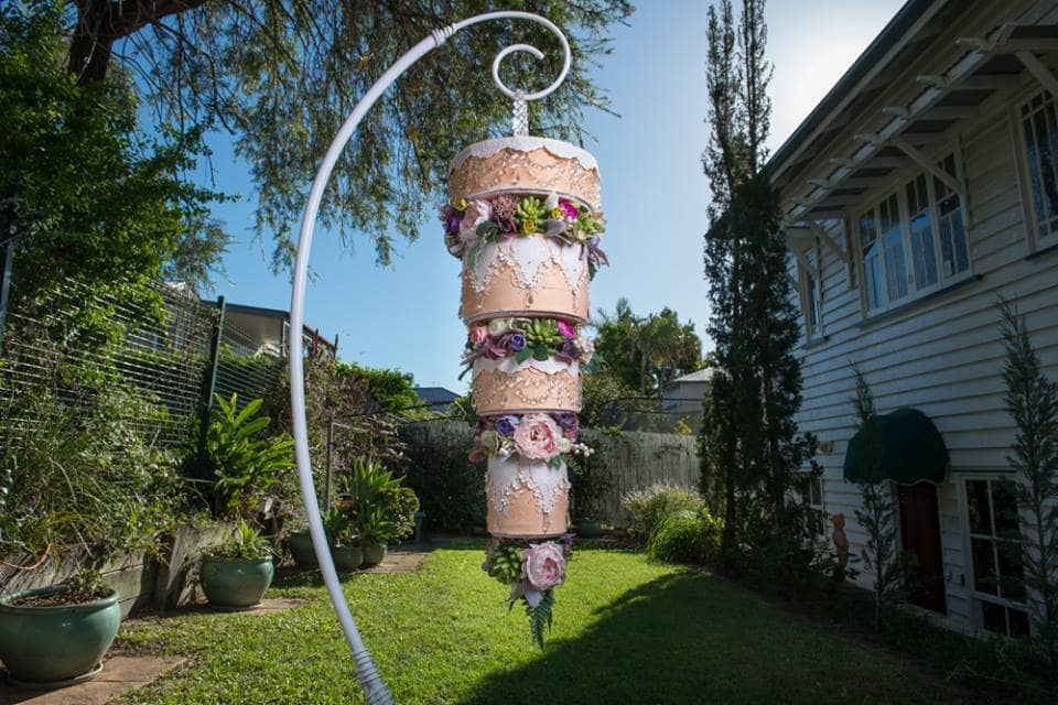 Colourful Hanging Wedding Cake