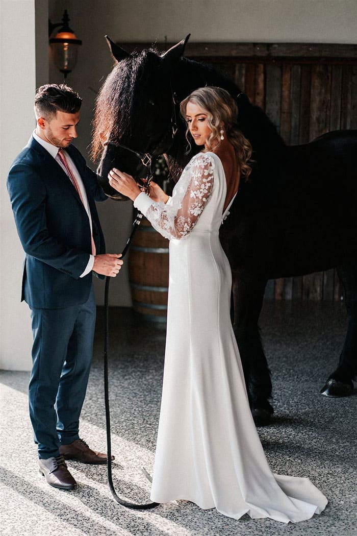 Lace Sleeves Wedding Dress Paddington Weddings Brisbane