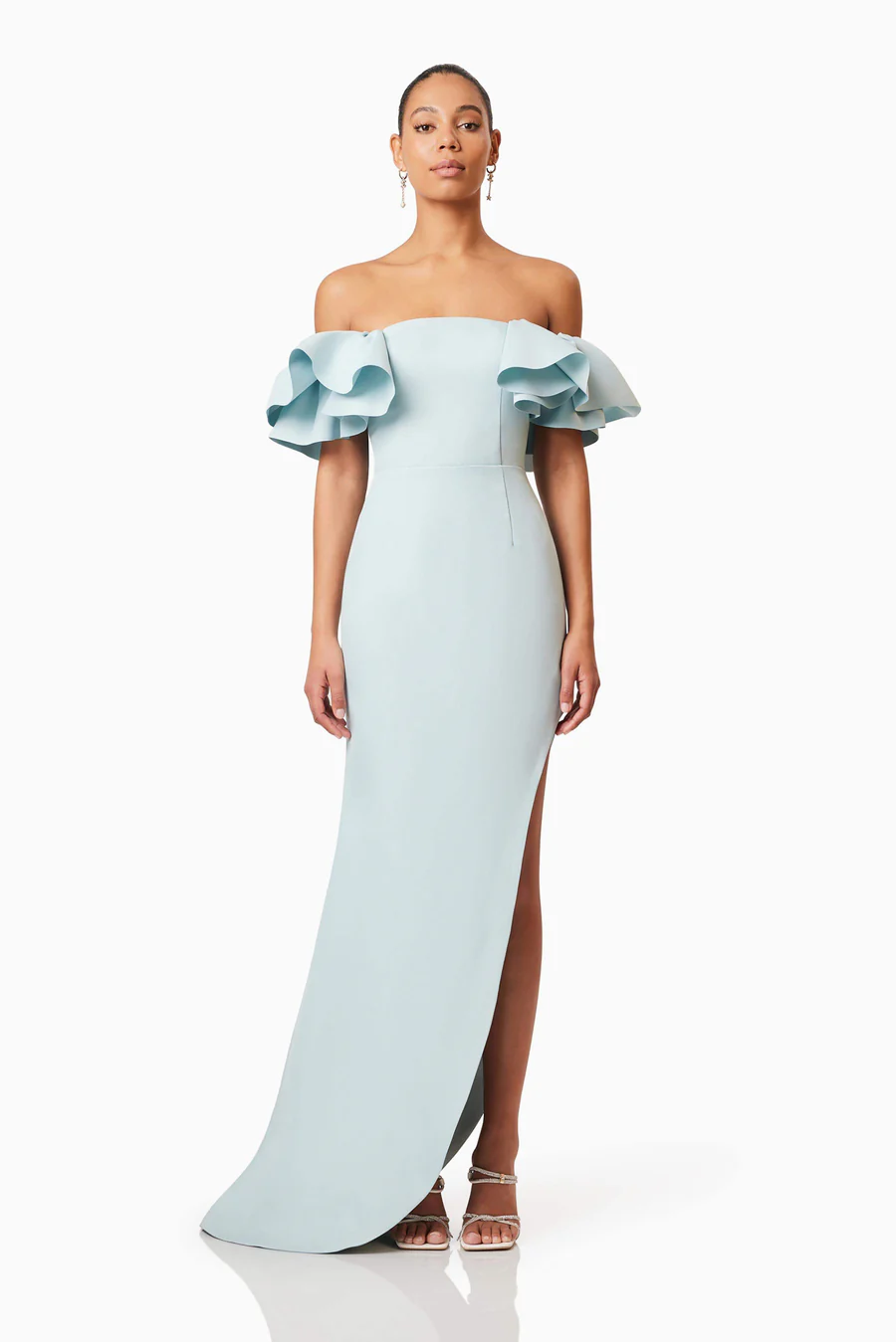 Wedding-guest-dress-codes-formal-Elliatt-Geranium-hilo-off-the-shoulder