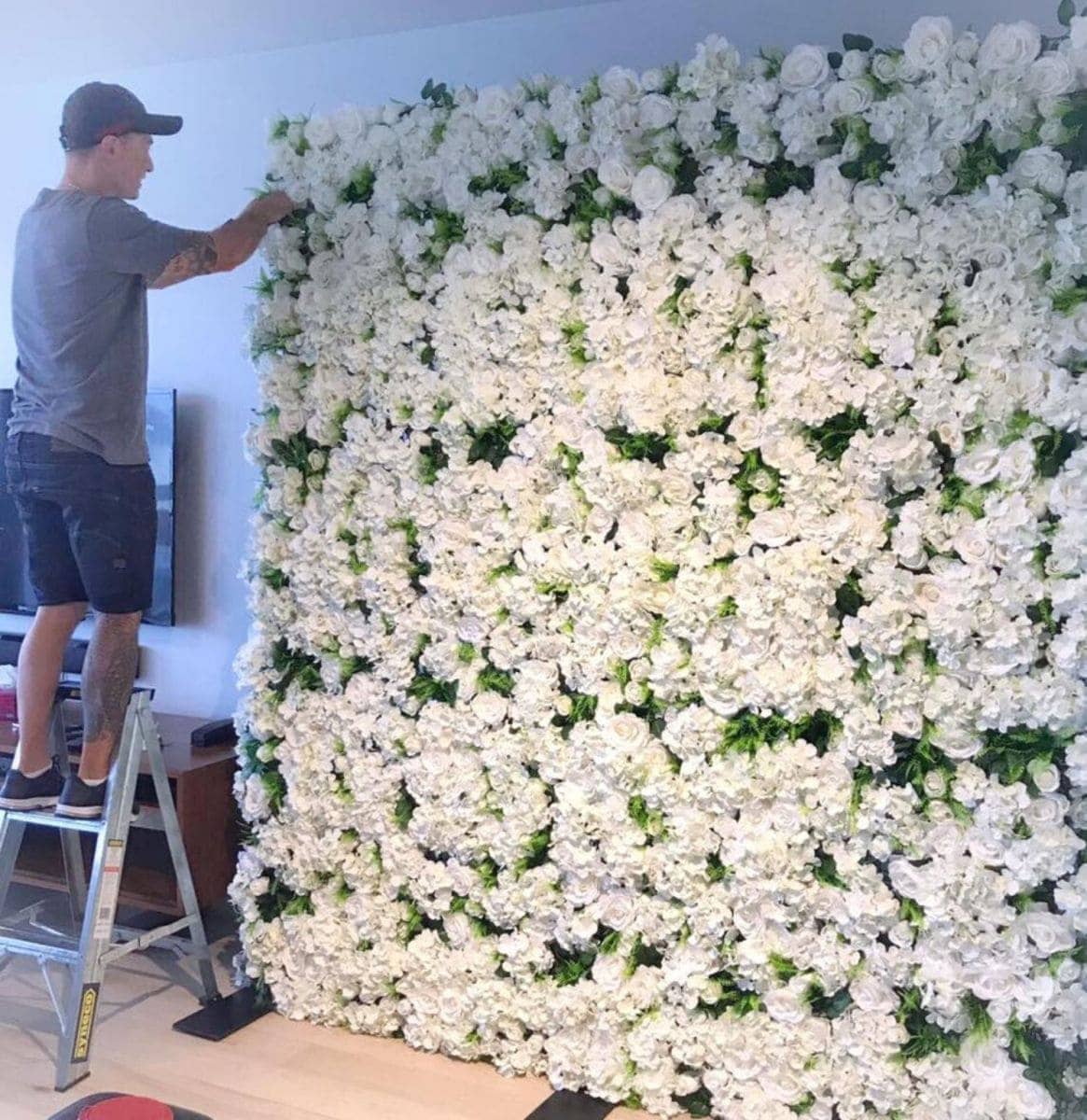 White Flower Wall for Hire