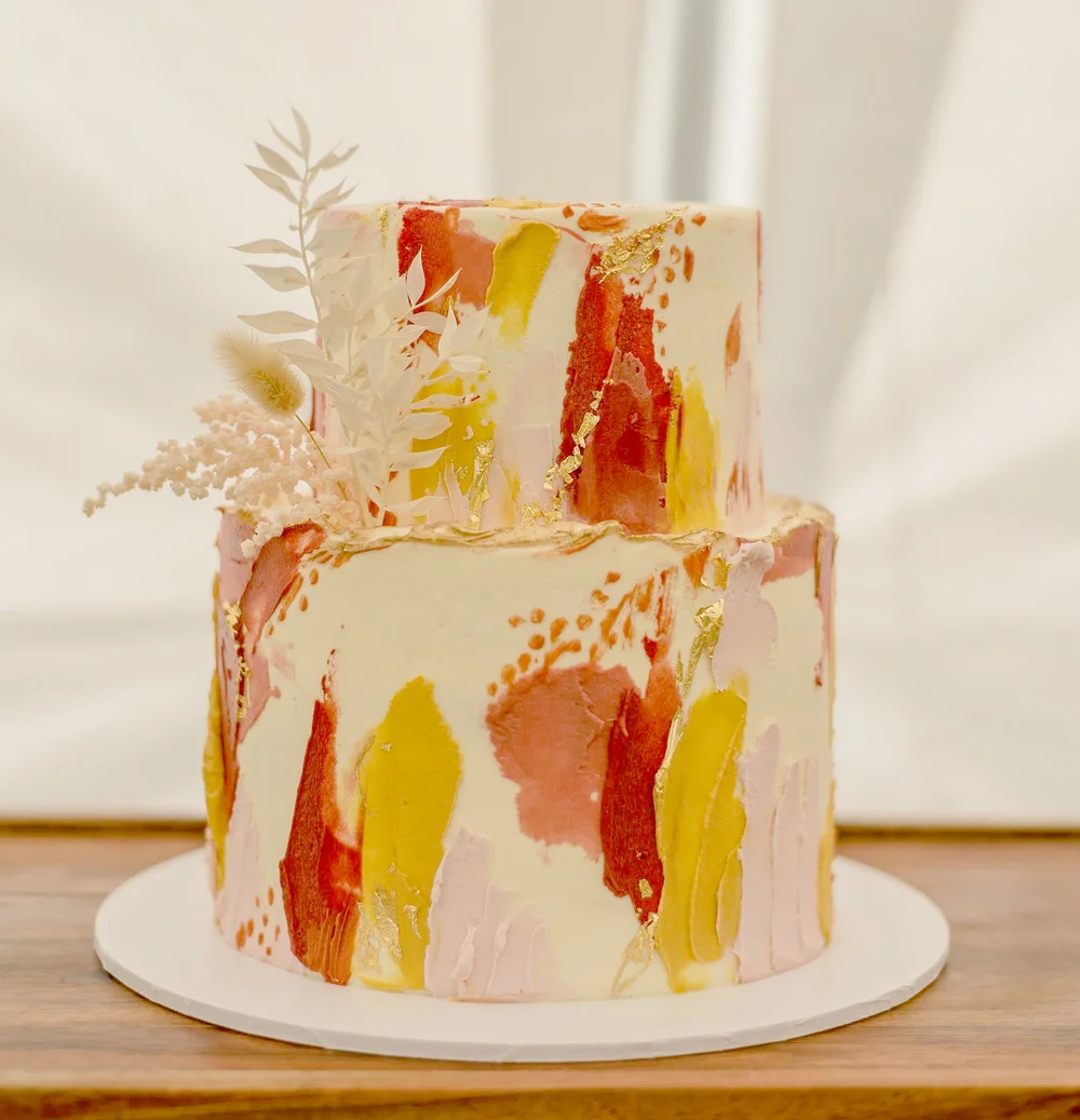 Colourful wedding cake adelaide