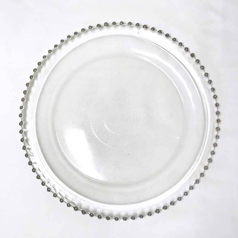Silver Beads Charger Plate