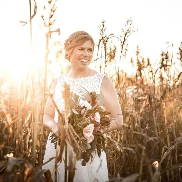 Bride amongst the Sorghum...