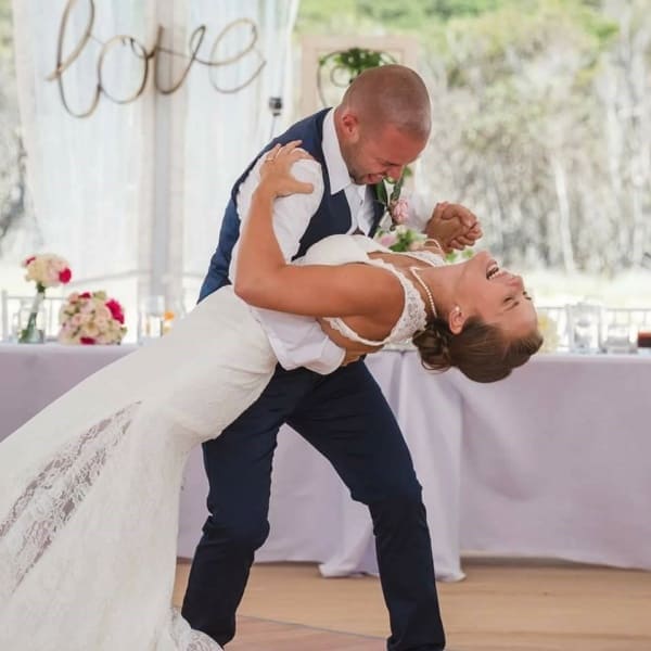 Angie & Joel Happy Wedding Dance Dip