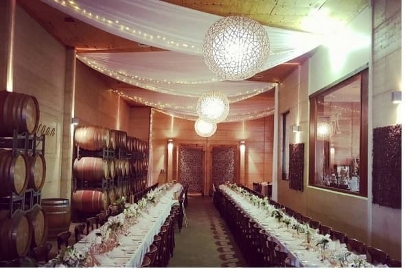 Stunning Ceiling Draping with Fairy Lights add that Special Touch