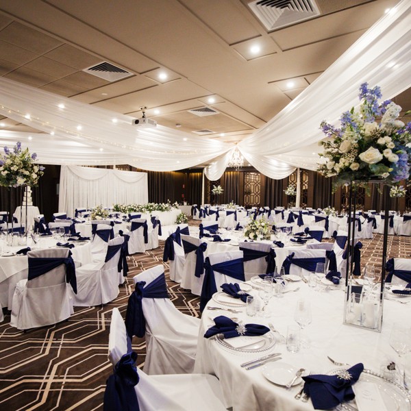 Ceiling Draping with Fairy Lights