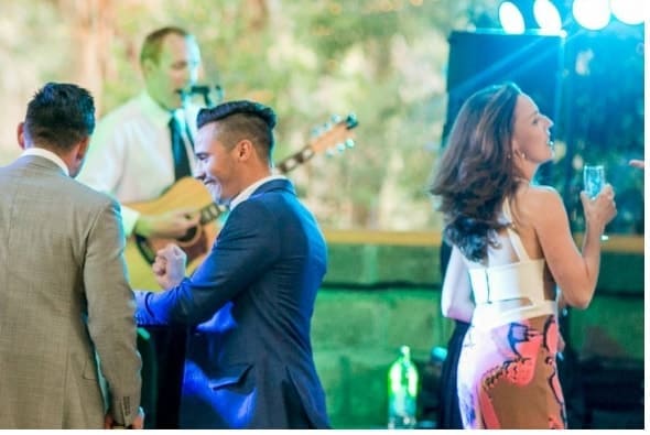 Dance floor fun early in the reception.