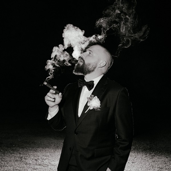 Night time cigar shot with Alex