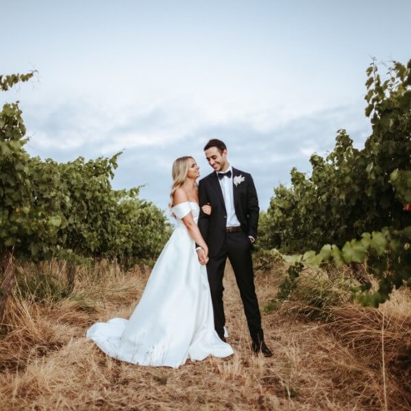 Vineyard wedding photos at Aravina