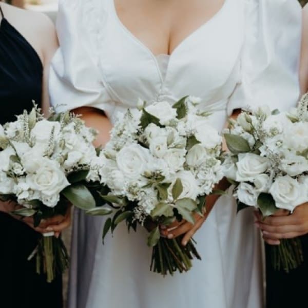 white classic bouquets
