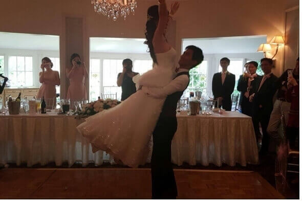 Ada and Brian's doing a beautiful list in their dance