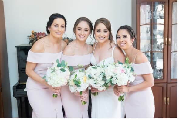 stunning bridal party