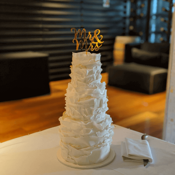 frilled fondant cake