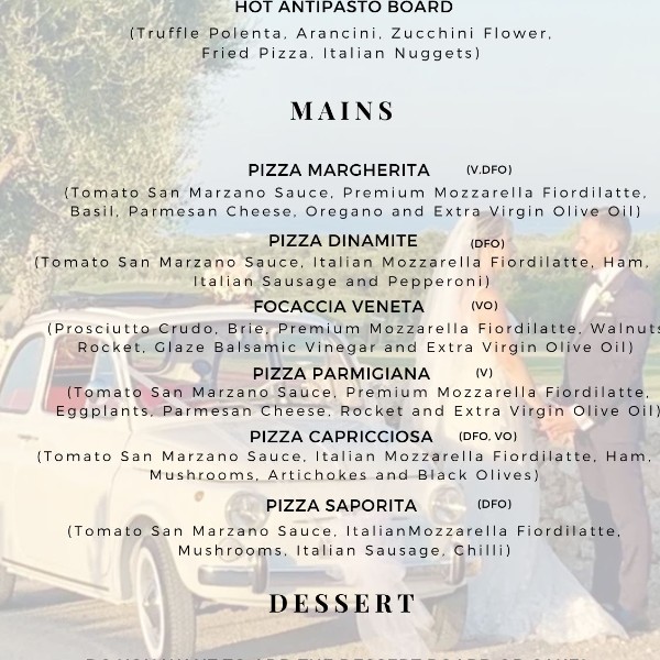 Cocktail Style Draft Menu