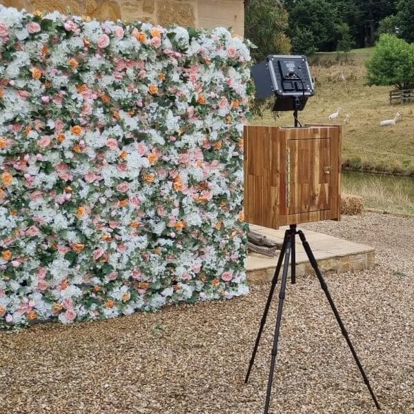 Vintage Booth/Flower wall combo