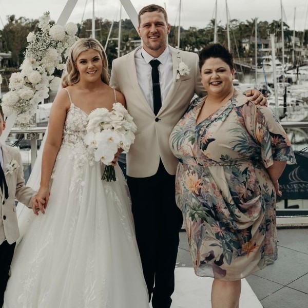 Celebrant Kate with Courtenay & Beau at The Bluewater, Trinity Park