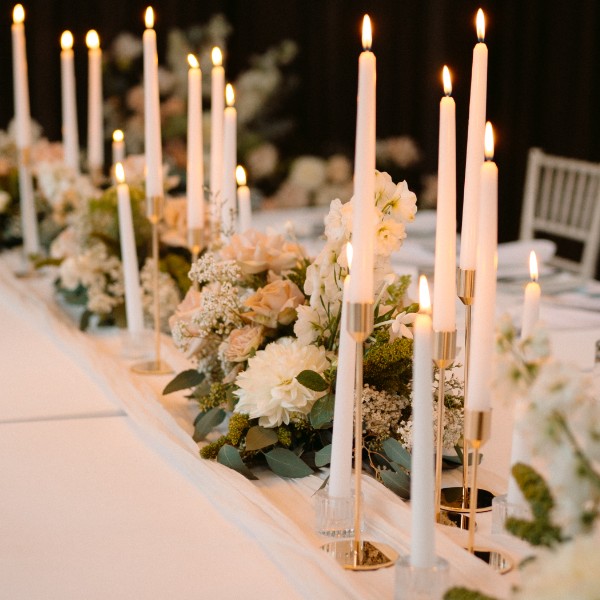 Dreamy Table-scapes lined with flowers and candles en masse to create such a wonderful reception atmosphere of love and warmth