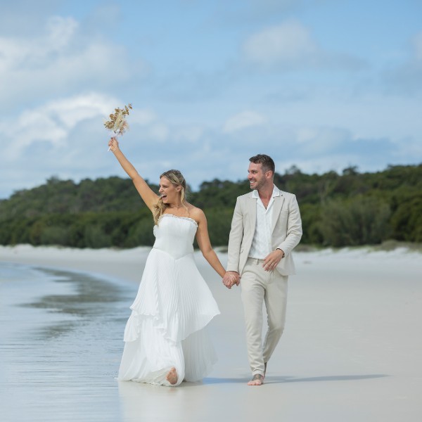 Whitehaven Beach weddings with Brooke Miles
