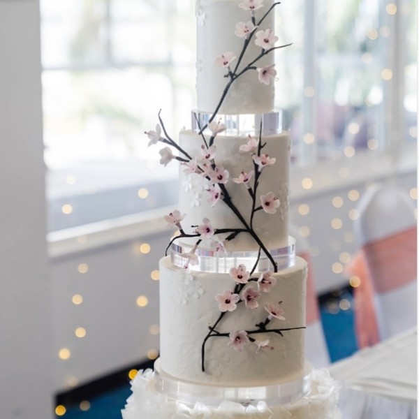 Pink & Florals - Wedding Cake