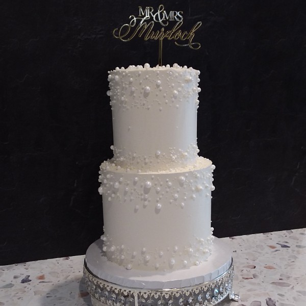 6 and 8 inch Hand Placed Edible Pearl