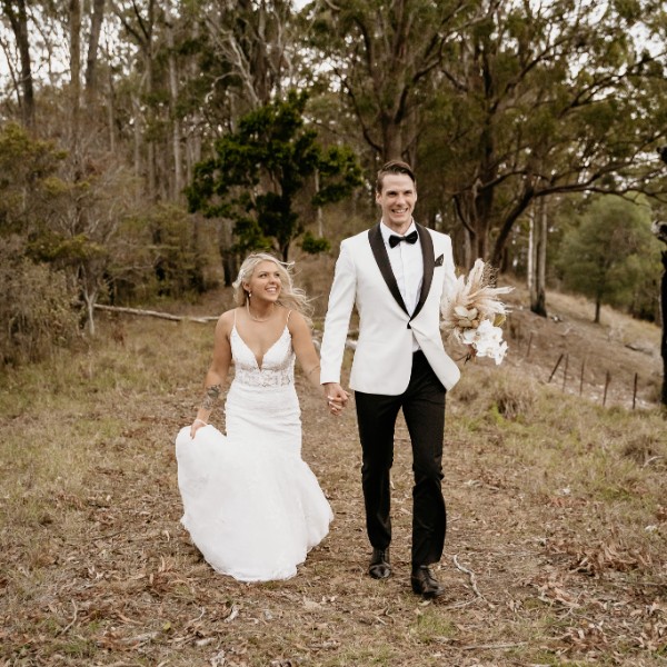 Bride & Groom Running