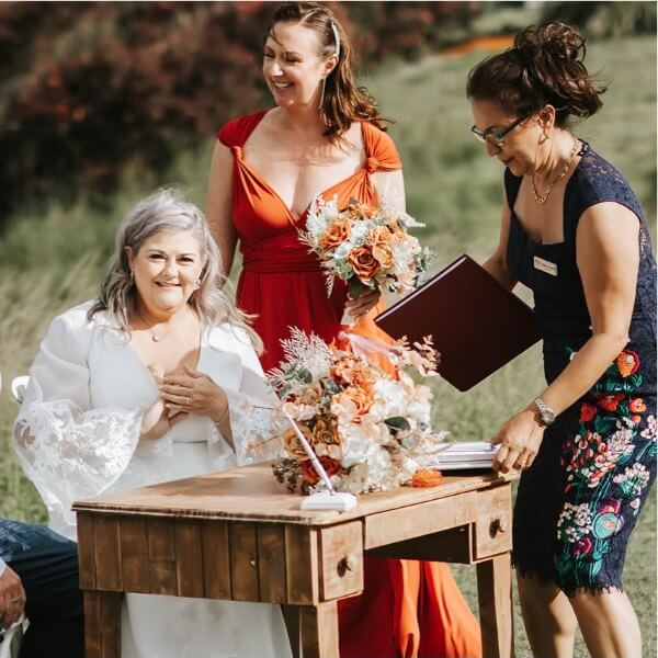 Michelle and Neil Wedding - signing
