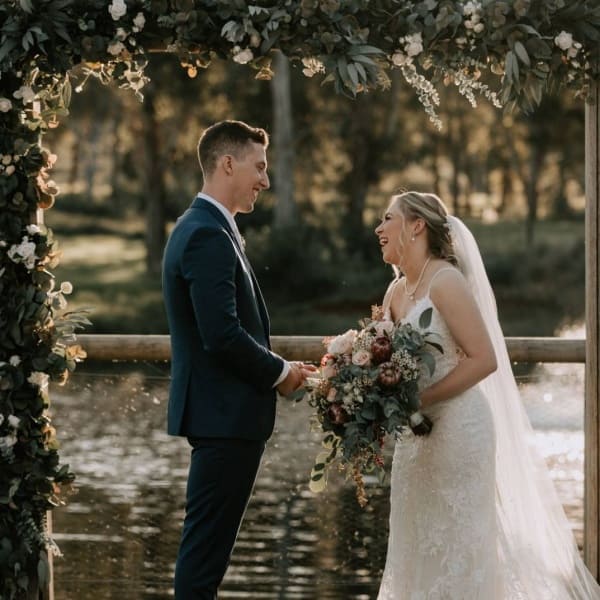 Bride and groom at Ottimo House enjoying their love story