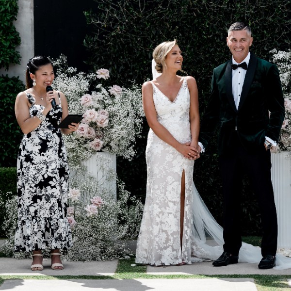 Romantic elegance ceremony with two amazing humans