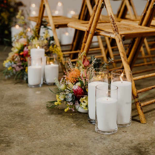 Wildflowers and Chameleon Sand Candles