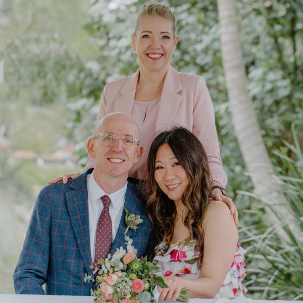 Julie + Mat Ceremony at Mt Coot-ha botanical garden