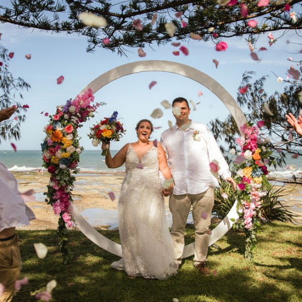 Petal toss - Cloud Nine Weddings