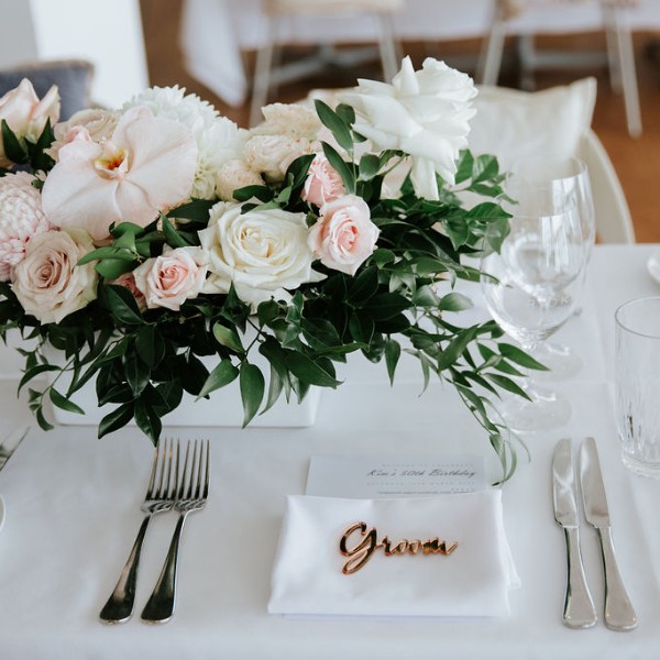 floral centre piece - Cloud Nine Weddings