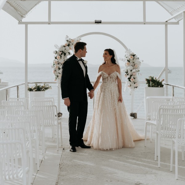 Wedding Couple Jetty Landing