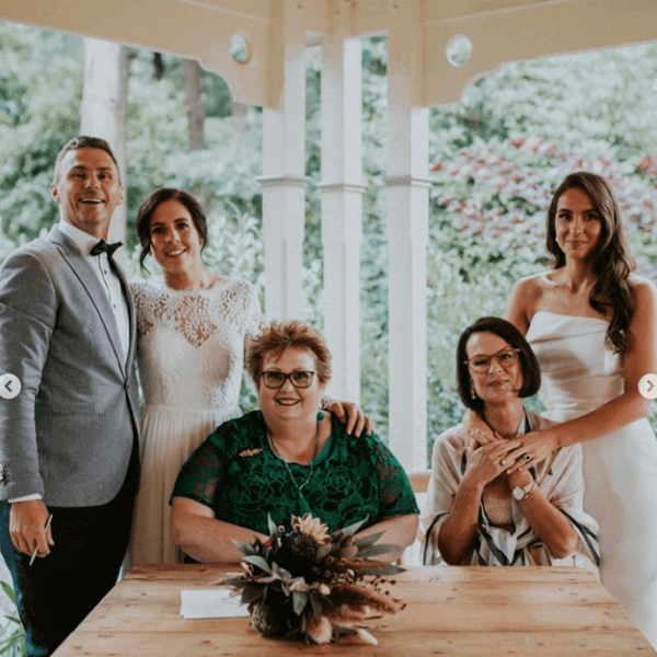 Broke & Simone and their Official Witness Mum's at Gabbinbar! Red Tent Photography!