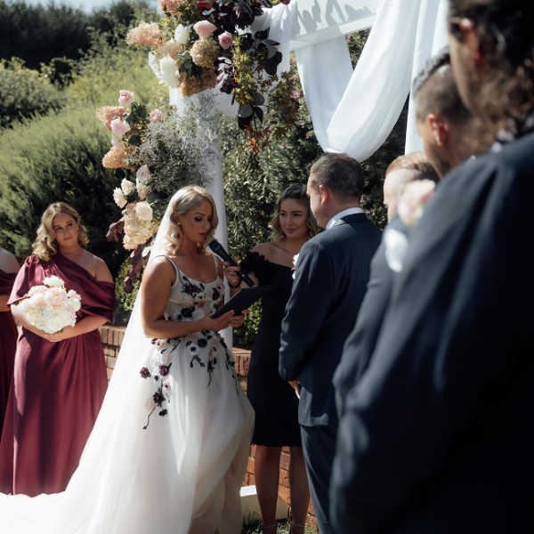 Backyard bliss in an intimate garden ceremony