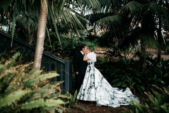 Real bride - Julie in Wedding Dress 'Maya' - Dare to be different - we love it !