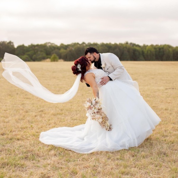 Jade in our 'Chloe' Gown