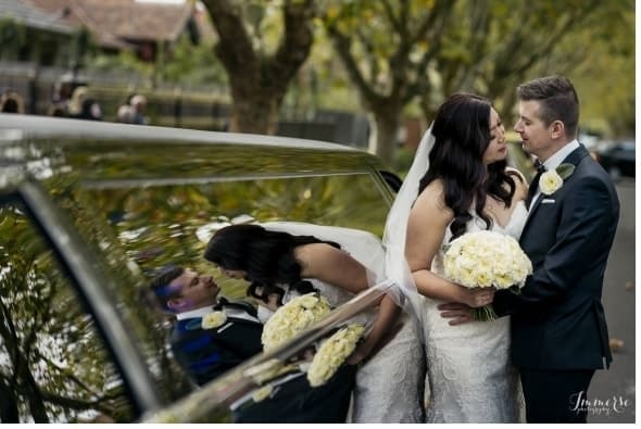 black Chrysler limousine