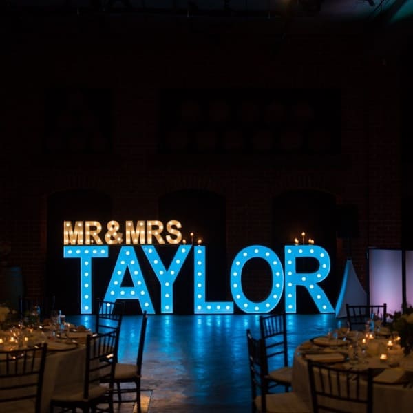 Mini Light Up MR&MRS & 1.2m Light Up Letters