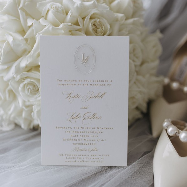 Metallic ink and dusted Embossed