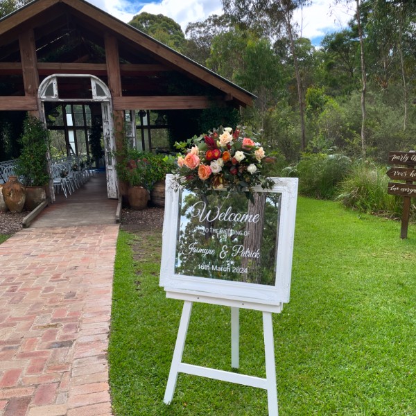 Welcome Sign with Florals