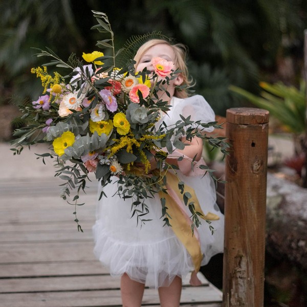 flower girl & bridal bouquet