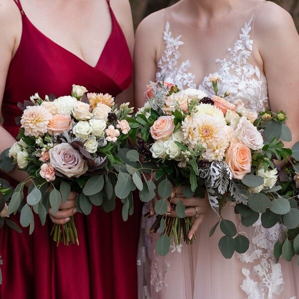 Soft Peach Tone Bouquets