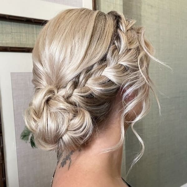 Sleek braided upstyle