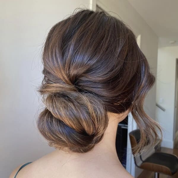Low bun with texture