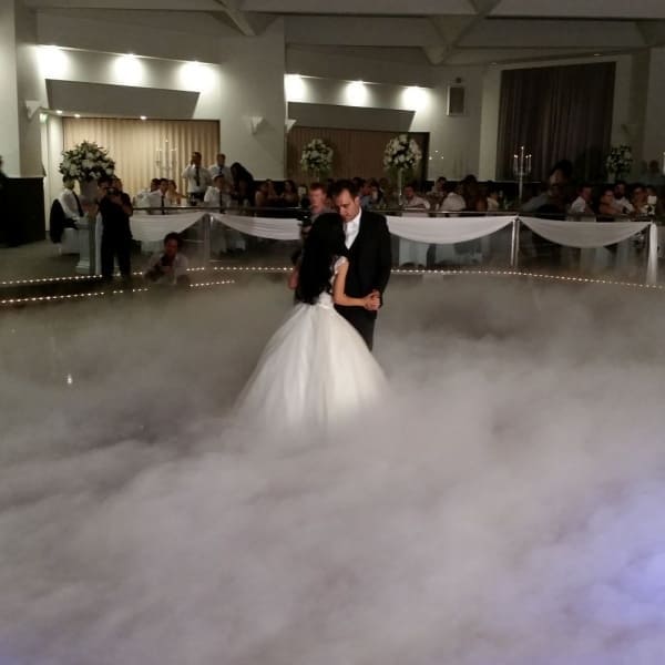 Our dry ice looks great even with BIG dancefloors