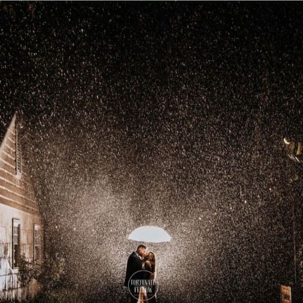 A little rain on our wedding day