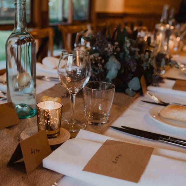 Wedding table set-up