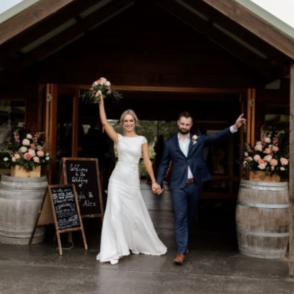 Happy Couple leave the Chapel